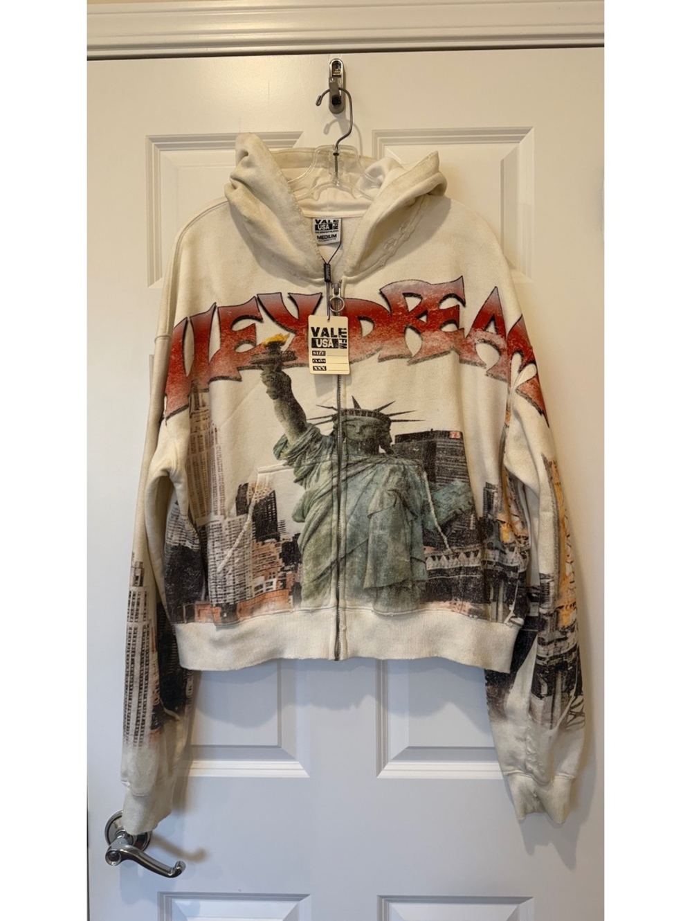 Vale Forever Statue of Liberty Zip Hoodie Size M